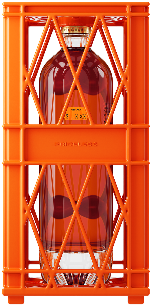 Priceless orange propylene crate